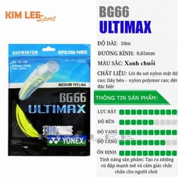 Dây cước cầu lông Yonex BG66 ULTIMATE - Dây căng vợt trợ lực - giá ưu đãi 5