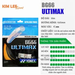 Dây cước cầu lông Yonex BG66 ULTIMATE - Dây căng vợt trợ lực - giá ưu đãi 4