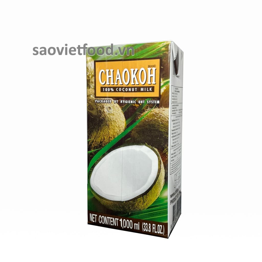 Nước Cốt Dừa Thái Lan ChaoKoh 1L túi giấy