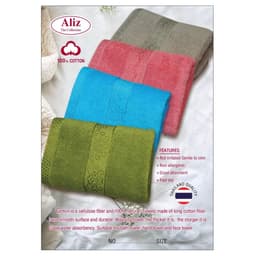 Khăn Tắm, Gội, Lau Mặt Aliz nhập khẩu Thái Lan 100% Cotton Mềm Mịn Thấm Hút Dùng Cho Gia Đình Spa Khách Sạn 3