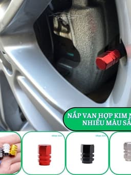 Bộ Nắp Van Hợp Kim Nhôm Cao Cấp Dành Cho Ô tô, Xe Máy, Xe Đạp Nhiều Màu Sắc 3