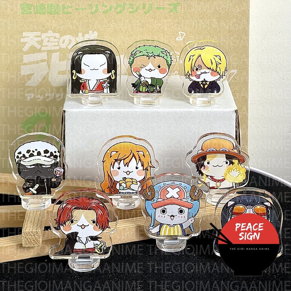 (mua 1 tặng 1) (3cm) Mô hình standee ONE PIECE ver MẶT MÈO in hình anime Đảo hải tặc tượng mica acrylic chibi xinh xắn
