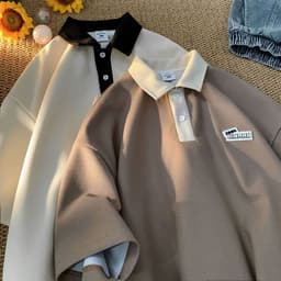 Áo Polo nam nữ oversize tay lỡ form rộng APT Unisex  in chữ JONG HINMAN vải cotton tổ ong cao cấp 9