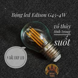 Bóng Đèn Led Edison LKP 4W Vỏ Trong Sáng Vàng ST64/A60 (Bóng Lớn)/G45 (Tròn Nhỏ). LMS 6