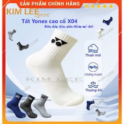 Tất (vớ) cầu lông YonexX04 - siêu dày dặn, thấm hút, chống mùi,mềm mại, bền (Đôi) 2