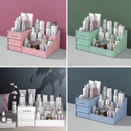 #Kệ đựng Mỹ Phẩm 3 tầng 2 ngăn kéo, hộp đựng đồ trang điểm, makeup bằng nhựa cao cấp 1