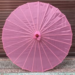 Ô vải trơn màu phong cách cổ trang dù thanh lịch phụ kiện chụp ảnh 5