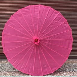 Ô vải trơn màu phong cách cổ trang dù thanh lịch phụ kiện chụp ảnh 8
