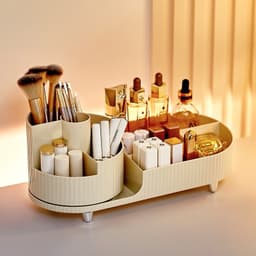Kệ đựng đồ mỹ phẩm, trang điểm xoay 360 độ siêu đẹp, tiện ích (HÀNG LOẠI 1) 4