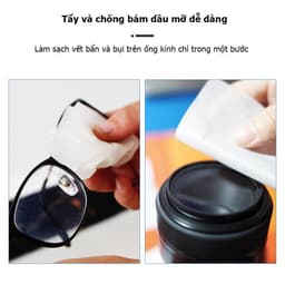 Khăn lau kính hộp 100 miếng siêu tiết kiệm, giấy lau kính chống mờ chống bám bụi bẩn vân tay trên mắt kính 3