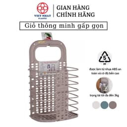 Giỏ Đựng Đồ Gấp Gọn Thông Minh, Giỏ Treo Tường Đựng Quần Áo Việt Nhật 3379 - Việt Nhật Plastic HN 1