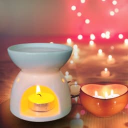 Đèn Xông Tinh Dầu Gốm Sứ Tráng Men Bát Tràng, Đèn Đốt Tinh Dầu Bằng Nến Tealight 9