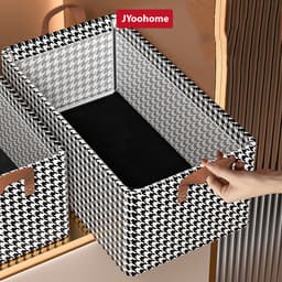Hộp Đựng Quần Áo Khung Thép JYoohome Gấp Gọn Thông Minh Giỏ Đựng Quần Áo Đồ Lót Sắp Xếp Tủ Đồ 1