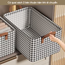 Hộp Đựng Quần Áo Khung Thép JYoohome Gấp Gọn Thông Minh Giỏ Đựng Quần Áo Đồ Lót Sắp Xếp Tủ Đồ 4