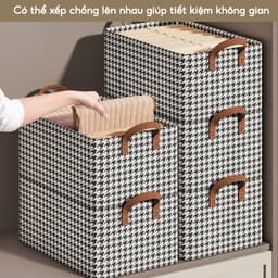 Hộp Đựng Quần Áo Khung Thép JYoohome Gấp Gọn Thông Minh Giỏ Đựng Quần Áo Đồ Lót Sắp Xếp Tủ Đồ 5