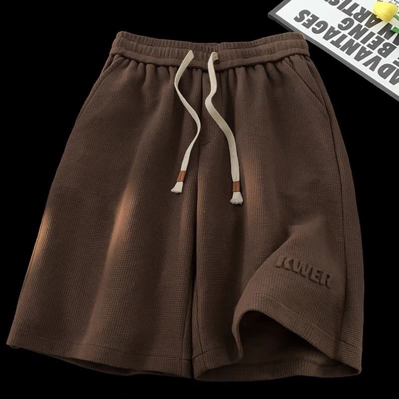 Quần đùi nam nữ KWER APT Unisex Quần Short in chữ nổi chất vải tổ ong mặc thoải mái quần short unisex