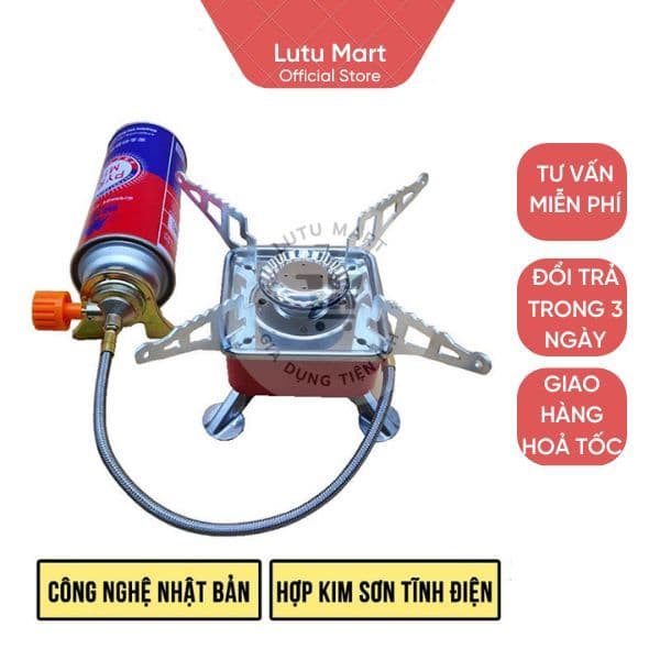 Bếp Ga Du Lịch Mini Gấp Gọn Đa Năng Tiện Lợi Có Van Điều Chỉnh Ga Phù Hợp Đi Picnic Dã Ngoại - Lutu Mart
