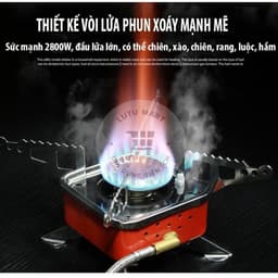 Bếp Ga Du Lịch Mini Gấp Gọn Đa Năng Tiện Lợi Có Van Điều Chỉnh Ga Phù Hợp Đi Picnic Dã Ngoại - Lutu Mart 4