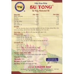 Dung dịch xoa bóp Su Tong hỗ trợ giảm các triệu chứng ngứa do côn trùng đốt, cảm sổ mũi, đau đầu, mỏi cơ bắp, đau vai 6