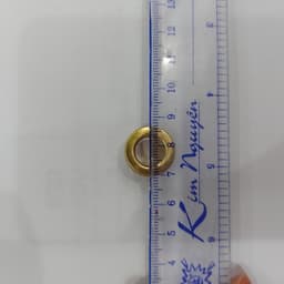 Khoen ore mắt cáo 10mm 12mm Chân cao 6mm Bằng sắt Màu Vàng Khuy bạt oze đóng bạt (Mặt phẳng) Có long đền 4