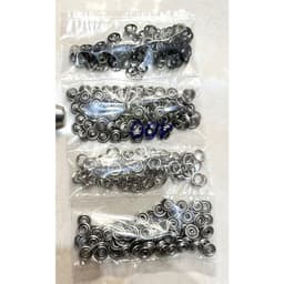 Nút bấm vành 9mm Cúc áo em bé 4 chi tiết Nút bấm 5 chấu Sơn màu trắng Màu đen Bằng thau không gỉ 9