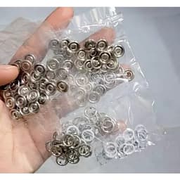 Nút bấm vành 9mm Cúc áo em bé 4 chi tiết Nút bấm 5 chấu Sơn màu trắng Màu đen Bằng thau không gỉ 5