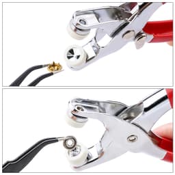 Nút bấm vành 9mm Cúc áo em bé 4 chi tiết Nút bấm 5 chấu Sơn màu trắng Màu đen Bằng thau không gỉ 4