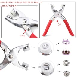 Nút bấm vành 9mm Cúc áo em bé 4 chi tiết Nút bấm 5 chấu Sơn màu trắng Màu đen Bằng thau không gỉ 3
