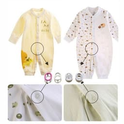 Nút bấm vành 9mm Cúc áo em bé 4 chi tiết Nút bấm 5 chấu Sơn màu trắng Màu đen Bằng thau không gỉ 2
