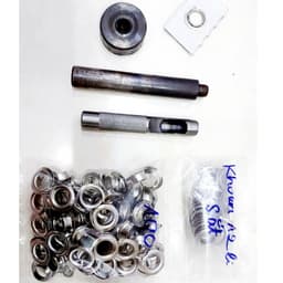 Bộ đục khuy bạt 3 MÓN (TÁN CUỐN)+100 khoen mắt cáo(sắt, màu ngẫu nhiên) Dụng cụ đóng khoen bạt,túi giấy (không đóng vải) 2