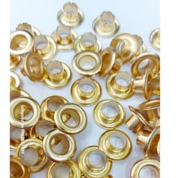 Khoen ore mắt cáo CHẺ CHÂN bằng SẮT Size 4mm,4.5mm,5mm,6mm Màu vàng Túi 100 cái Không có long đền 9