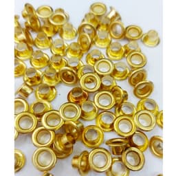 Khoen ore mắt cáo CHẺ CHÂN bằng SẮT Size 4mm,4.5mm,5mm,6mm Màu vàng Túi 100 cái Không có long đền 8