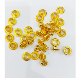 Khoen ore mắt cáo CHẺ CHÂN bằng SẮT Size 4mm,4.5mm,5mm,6mm Màu vàng Túi 100 cái Không có long đền 2
