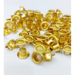 Khoen ore mắt cáo CHẺ CHÂN bằng SẮT Size 4mm,4.5mm,5mm,6mm Màu vàng Túi 100 cái Không có long đền 5