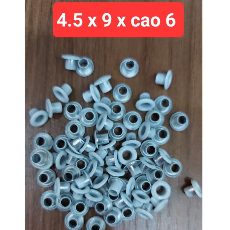 Khoen ore 4.5mm (4ly5) Bằng Nhôm bọc sơn màu Chân cao 6mm Túi 100 cái Không long đền Bấm giày bata,túi giấy, đồ thủ công