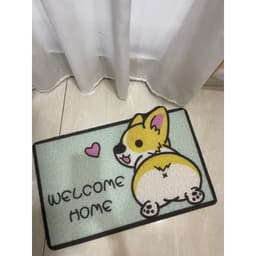 Thảm chùi chân cửa ra vào dạng nhựa rối hình chó mèo tiện dụng giá rẻ 8