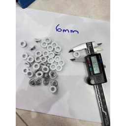 Khoen ore mắt cáo 4mm,5mm,6mm Khuy bấm giày xỏ lỗ dây dù giày thể thao Bằng Nhôm Sơn Trắng Túi 100 cái Có long đền 5