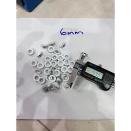 Khoen ore mắt cáo 4mm,5mm,6mm Khuy bấm giày xỏ lỗ dây dù giày thể thao Bằng Nhôm Sơn Trắng Túi 100 cái Có long đền 6