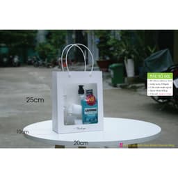10 cái - Túi giấy trắng có mặt kính mica  ô cửa sổ 8