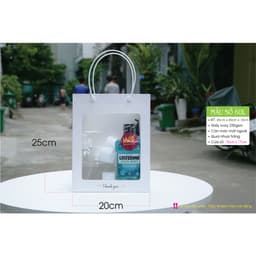 10 cái - Túi giấy trắng có mặt kính mica  ô cửa sổ 9