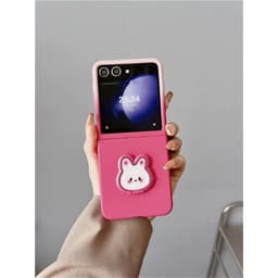 [CÓ SẴN] Ốp Z Flip6 - ZFlip 5 - Z Flip 4 - Z Flip3 - Flip5 5G siêu mỏng màu xinh xắn dễ thương kèm giá đỡ thỏ cute 5