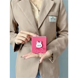 [CÓ SẴN] Ốp Z Flip6 - ZFlip 5 - Z Flip 4 - Z Flip3 - Flip5 5G siêu mỏng màu xinh xắn dễ thương kèm giá đỡ thỏ cute 3