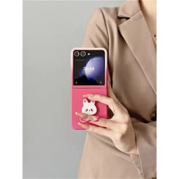 [CÓ SẴN] Ốp Z Flip6 - ZFlip 5 - Z Flip 4 - Z Flip3 - Flip5 5G siêu mỏng màu xinh xắn dễ thương kèm giá đỡ thỏ cute 4