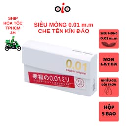 Bao cao su siêu mỏng 001 Sagami Original Non Latex hộp 5 chiếc 1