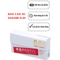 Bao cao su siêu mỏng 001 Sagami Original Non Latex hộp 5 chiếc 9