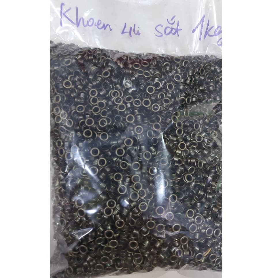 [BÁN SỈ] Khoen ore mắt cáo 4mm, 5mm, 6mm Sắt xi màu ĐỒNG Khuy ore mắt cáo bấm bạt, túi giấy BỊCH 1KG Không long đền