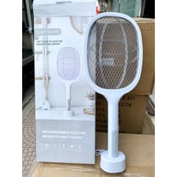 Vợt Muỗi Thông Minh Kiêm Đèn Bắt Muỗi Tự Động 2 Trong 1 Pin Sạc 2
