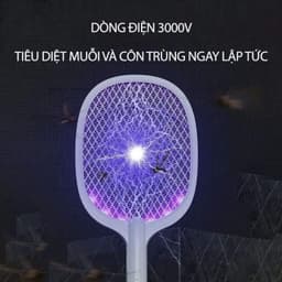 Vợt Muỗi Thông Minh Kiêm Đèn Bắt Muỗi Tự Động 2 Trong 1 Pin Sạc 9