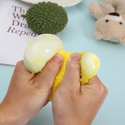 Đồ chơi squishy mochi quả SẦU RIÊNG bóp mềm kéo giãn xả stress 4