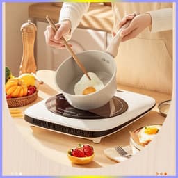 Quánh Bột Nhật Vân Đá Size 18cm Đáy Từ Dày Dặn, Nắp Kính Cường Lực, Chiên Xào Rán Đa Năng Tiện Lợi 3